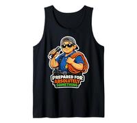 Mens Always Prepared Dad with Extension Cord & Flashlight Tank Top