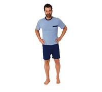 Men's Alzheimer's Clothing Jumpsuit Nursing Pyjama Short Sleeve Zipper At Back and Leg, Farbe:Blue, Größe Herren (neu):