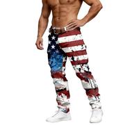 Men's American Flag 3D Printed Joggers Sweatpants Casual Loose Running Pants Independence Day Sport Trousers - Men's Independence Day 250th Anniversary Double Pocket Cargo Pants