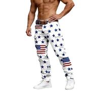Men's American Flag 3D Printed Joggers Sweatpants Casual Loose Running Pants Independence Day Sport Trousers - Men's Independence Day 250th Anniversary Double Pocket Cargo Pants