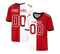 Mens American Football Jersey Personalized Sports T Shirt Quick Dry Breathable Short Sleeve Tee Shirt for Women Kids S-7XL