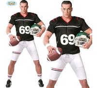 Mens American Footballer Quarterback Fancy Dress Costume Men's Sport Outfit fg