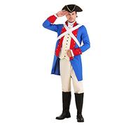 Men's American Revolution Soldier Fancy Dress Costume Medium