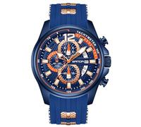 Men's Analog Watches Military Sports Watch Large Dial 30M Waterproof Business Wristwatch Silicone Band Quartz Casual Fashion Watch for Men, BLUE
