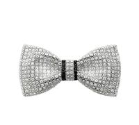 Men's And Boys' Formal Wedding Bow Tie With Flash Diamond Accent For Groomsmen And Officiates