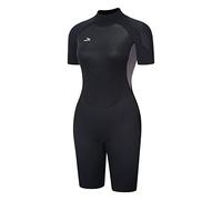 Mens and Womens 2/3mm Shorty Wetsuits Back Zip for Scuba Diving, Snorkeling, Surfing, Kayaking, Short Sleeve Neoprene Wet Suit for Water Sports