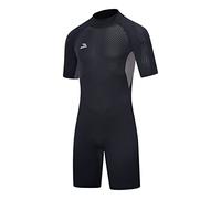 Mens and Womens 2/3mm Shorty Wetsuits Back Zip for Scuba Diving, Snorkeling, Surfing, Kayaking, Short Sleeve Neoprene Wet Suit for Water Sports