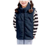 Men's and Women's Children's Fall Winter Models Fleece Vest Middle Large Coral Velvet Undershirt Students School Liner Thickened Shaking Grain Boy 5t Coat (Blue, 4-5 Years)