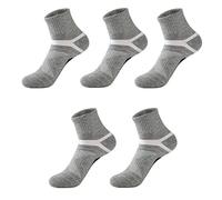 Men's and women's Crew Athletic Socks Gentle Grip No Elastic Sock Bamboo Stain Resistant Durable Business Office Casual Comfortable Charcoal Color For Swollen Feet Diabetic