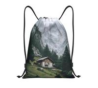 Men'S And Women'S Drawstring Sports Charming Mountain Cottages In The Austrian Alps Bag, Waterproof Sports Drawstring Bag, School, Gym, Travel, Swimming, Beach Storage And Organisation Backpacks.