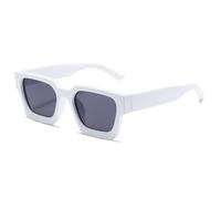 Men's And Women's Fashionable Square Frame Polarized Sunglasses Outdoor Driving Daily Commuting Parties Vacations Sports Sun Glasses(White)