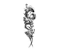 Men's and women's half arm flower arm, simulation tattoo anti-scratch do not fall, non-reflective herbal tattoo stickers