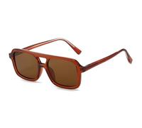 Men's And Women's Large Frame Polarized Sunglasses(Brown)