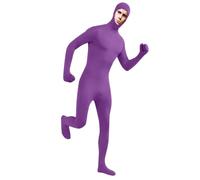 Men's and Women's Open Face Spandex Halloween Costumes Bodysuits | Stealth Suit Unisex Adult Stretch Skin Jumpsuit for Halloween Fancy Dress Outfit Party Stage