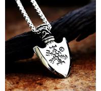 Men's and Women's Pendant Odin Compass Stainless Steel Pendant