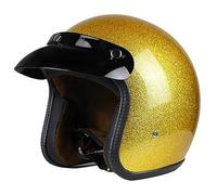 Men'S And Women'S Retro Motorcycle Helmet, Classic Retro 3/4 Open Face Design, Scooter, Jet Helmet, Ece Certified C,XXL:63-64CM