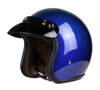 Men'S And Women'S Retro Motorcycle Helmet, Classic Retro 3/4 Open Face Design, Scooter, Jet Helmet, Ece Certified D,XXL:63-64CM