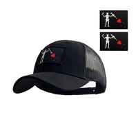 Men's and Women's Seal Team Tactical Baseball Cap Snapback Stretchable Hat Running/Fishing Black+2 Patch (5,L)