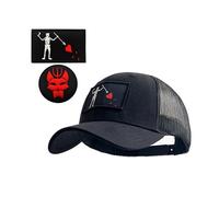 Men's and Women's Seal Team Tactical Baseball Cap Snapback Stretchable Hat Running/Fishing Black+2 Patch (1,L)