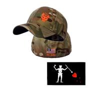 Men's and Women's Seal Team Tactical Baseball Cap Snapback Stretchable Hat Running/Fishing Camouflage Full Back Cap + 2 Patch (3,L)