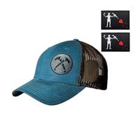 Men's and Women's Seal Team Tactical Baseball Cap Snapback Stretchable Hat Running/Fishing Indigo Blue+2 Patch (5,L)
