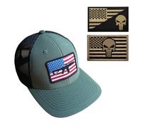 Men's and Women's Seal Team Tactical Baseball Cap,Spring Back Cap Running Cap,Mesh Cap Outdoor Sun Cap,Embroidered Trucker Cap,Cap+2 Patches (15,L)