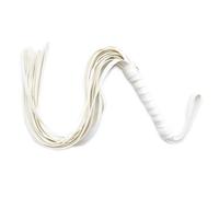 Men's and Women's Small Leather Whip self-Defence Whip Alternative Adult Toys (White)