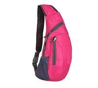 Men's And Women's Solid Color Zipper Foldable Chest Bag Single Shoulder Crossbody Bag Sports Bag Outdoor Shoulder Bag Camera Shoulder Bag (Red, One Size)