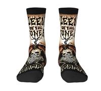 Men's and Women's The Stone Age Rock Band Crew Socks Essentials Comfortable Durable Half-Cushioned Workout Breathable Casual fashionable breathable comfortable 3D printing with Seamless Toe