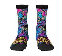 Men's and Women's The Stone Age Rock Band Crew Socks Essentials Comfortable Durable Half-Cushioned Workout Breathable Casual fashionable breathable comfortable 3D printing with Seamless Toe