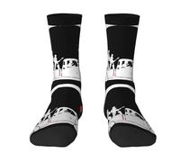 Men's and Women's The Stone Age Rock Band Crew Socks Essentials Comfortable Durable Half-Cushioned Workout Breathable Casual fashionable breathable comfortable 3D printing with Seamless Toe