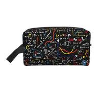 Men's and Women's Travel Math Formula Printed Washing Bags, Large-Capacity Cosmetic Portable Storage Bags.