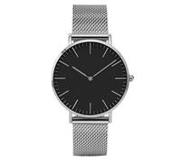Men's and Women's Ultra Thin Simple Stainless Steel Mesh Band Alloy Watch Fashion Analog Quartz Movement Business Watch Gifts for Men and Women Couples