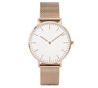 Men's and Women's Ultra Thin Simple Stainless Steel Mesh Band Alloy Watch Fashion Analog Quartz Movement Business Watch Gifts for Men and Women Couples