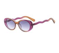 Men's And Women's Vacation Small Frame Sunglasses Outdoor Driving Commuter Sun Glasses(Brown)