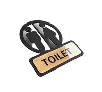 Men's and Women's Washroom Signage Bathroom Instruction Sign Toilet Restaurant Hotel Bathroom Warm Tips Stickers