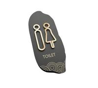 Men's and Women's Washroom Signage Toilet Bathroom Signage Warm Tips Stickers Door Signs Mall Restaurant Hotel