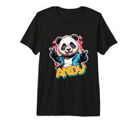 Mens Andy - Beautiful Boys Name with Cute Panda Premium T-Shirt