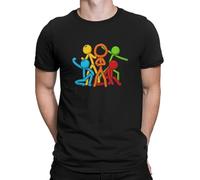 Men's Animator VS Animation Cartoon-2 T Shirts Alan Becker Game Clothes Leisure Short Sleeve Crew Neck Tee Shirt Graphic T-Shirt Black M