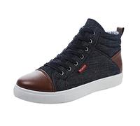 Men's Ankle Boots Size 8 Fashion Boots Work Boots Denim High Top Canvas Shoes Causal Dress Boots for Men Formal Chelsea Boots Motorcycle Combat Oxford Boot Blue