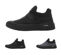 Men's Ankle Boots Winter Barefoot Shoes Lined Fluffy Warm Snow Boots Wide Toe Box Lightweight Thermal Boots Plus Velvet Comfort Winter Shoes Waterproof Non-Slip Short Boots, black, 10 UK