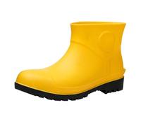 Mens Ankle Wellies Rain Boots, Mens Waterproof Boots Slip On | Mens Solid Rubber Upper Rain Boots,Deep Rugged Tread Outsole Mens Boots For Muddy Ground, Workshop, Garden And Outdoor Chores