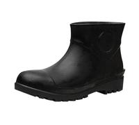 Mens Ankle Wellies Rain Boots, Mens Waterproof Boots Slip On | Mens Solid Rubber Upper Rain Boots,Deep Rugged Tread Outsole Mens Boots For Muddy Ground, Workshop, Garden And Outdoor Chores