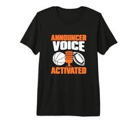 Mens Announcer Voice Activated A Sportscaster Sports Broadcaster Premium T-Shirt