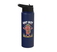 Mens Ant Boy Funny Humor Nature Themed Graphic Bug Insect Stainless Steel Insulated Water Bottle