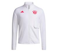 Men's Anthem Jacket White Bayern Munich 2023-2024 Football Zip Up Sports Jumper