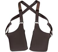 Men's Anti-Theft Underarm Shoulder Bag, Black, PU Leather Multi-Pocket, Multi-Purpose Wallet Pocket Holster Hidden Double Armpit Phone Case Adjustable Straps(B)