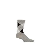 Men's Argyle Sports Socks 1 Pair 'Court' Ribbed Pattern Cotton Burlington 6.5-11