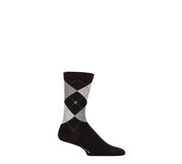 Men's Argyle Sports Socks 1 Pair 'Court' Ribbed Pattern Cotton Burlington 6.5-11