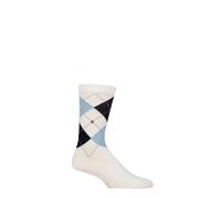 Men's Argyle Sports Socks 1 Pair 'Court' Ribbed Pattern Cotton Burlington 6.5-11